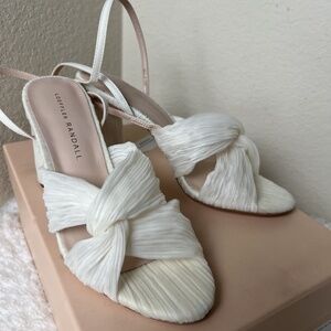 Loeffler Randall Reed High Heel Pleated Sandal Size: 6.5 - fits like a 6